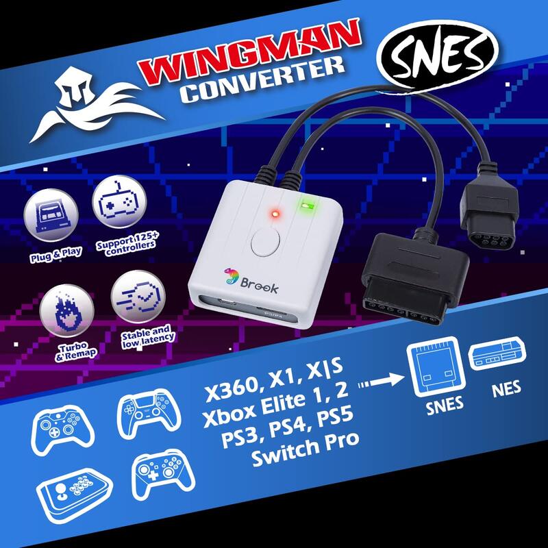 Brook Wingman SNES 支援NES NewFC SFC 連發 自訂 隨插即用 保固 手把轉接【雲城娛樂】