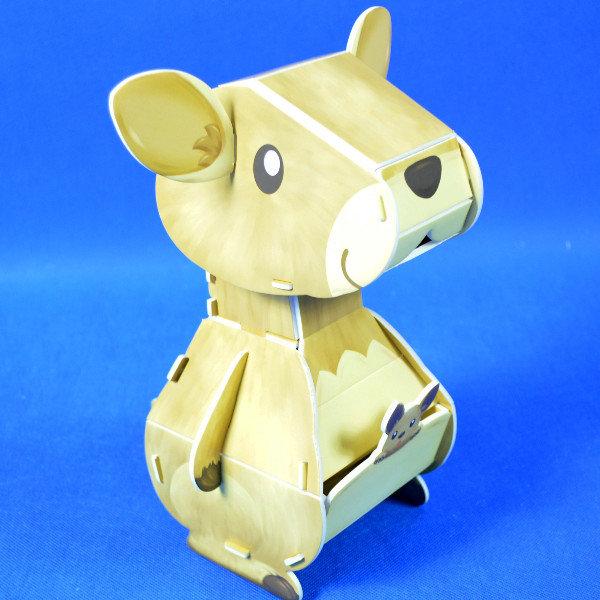 佳廷家庭 親子DIY紙模型3D立體勞作拼圖專賣店 昆蟲動物世界 可動式 袋鼠 禮盒版 樂立方K1504