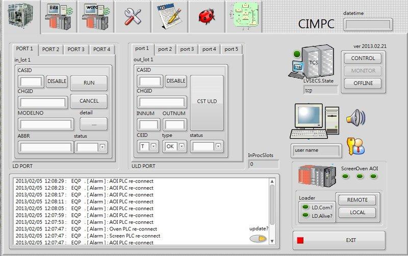 SECS (CIM), 機台資料收集(PLC通訊), LabVIEW base程式開發