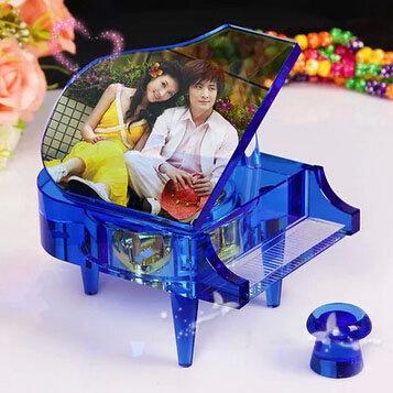 日本SANKYO機芯紫水晶鋼琴音樂盒八音盒生日禮物情侶禮物免費選歌刻字印照片 創意禮品 送女友最佳禮物