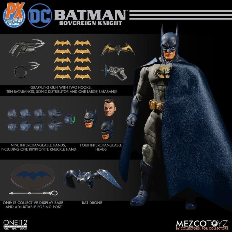 【史派克工廠】(售完)MEZCO One: 12 DC 蝙蝠俠 : 君主騎士 PX限定藍