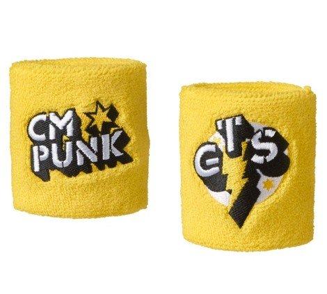 ☆阿Su倉庫☆WWE摔角 CM Punk GTS Wristbands PUNK世界之最GTS黃色護腕組 熱賣特價中