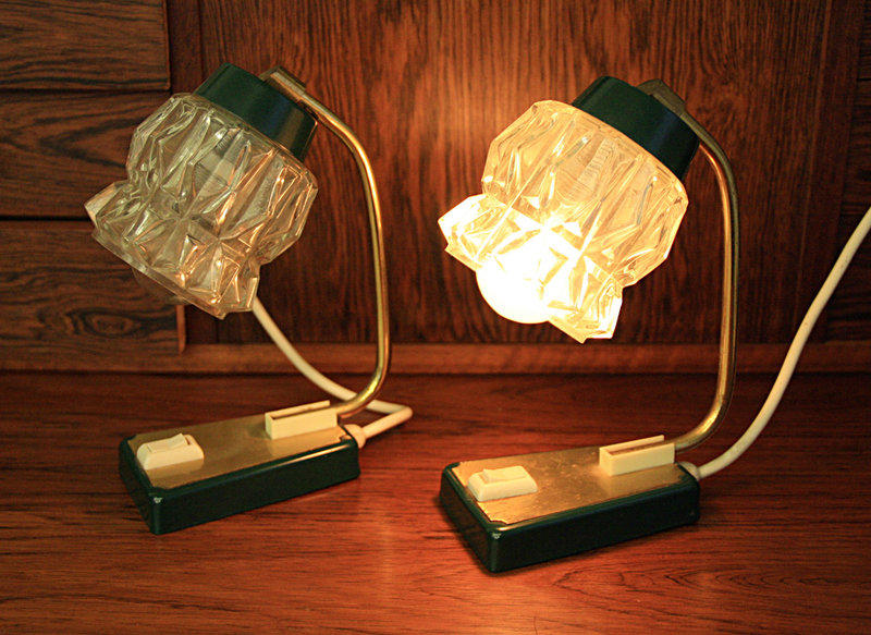{ 留廂 Curious Loft } -1960's 德國老金屬厚玻璃桌燈