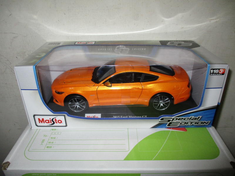 風火輪多美美捷輪Maisto橘1/18合金車福特2015 Ford Mustang GT野馬1:18跑車七佰九十一元起標