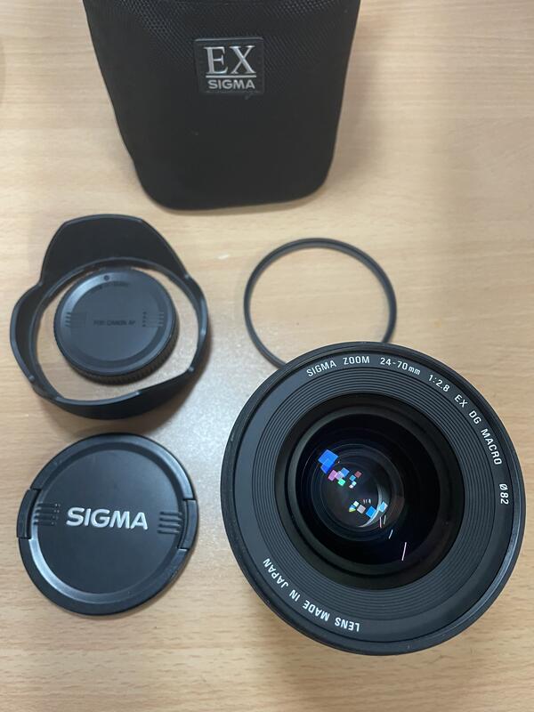 近美品Sigma 24-70mm F2.8 EX DG Macro大廣角恆定光圈變焦鏡頭全幅鏡-Canon EF接環