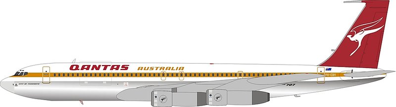 [FSS]預購_INFLIGHT200 澳洲航空B707-338C VH-EBV Polished ?光機身 
