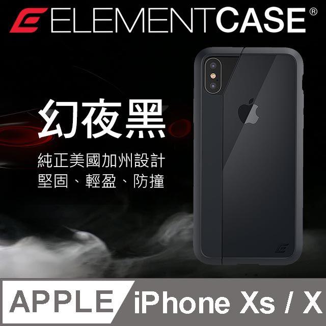 全新未拆 美國軍規防摔 Element Case iPhone Xs X Illusion 輕薄幻影防摔殼 黑