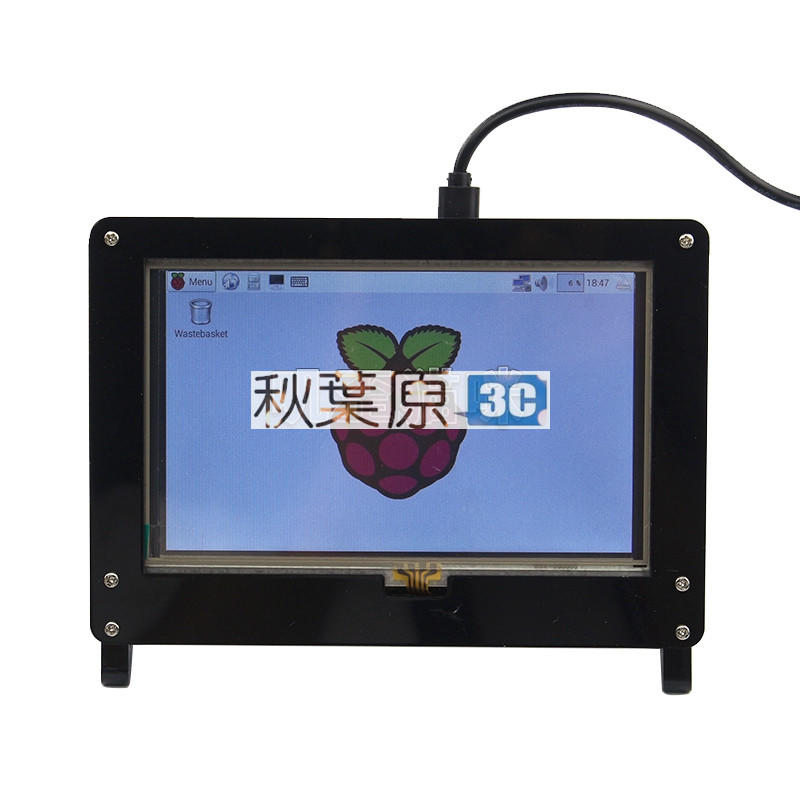 樹莓派3B+ 5吋電阻觸摸顯示器Raspberry pi 3 Model B+ 附亞克力外殼 顯示屏殼 送鏍絲