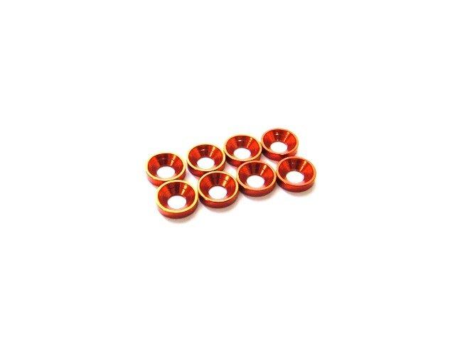 HIRO SEIKO 鋁合金 3mm 輕量化 皿頭墊片 - 橘色 (#69884)