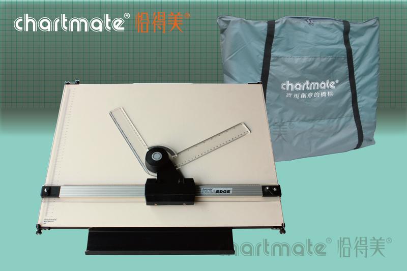 chartmate 恰得美： 163PR-60P+300DH A2攜帶式製圖板/精巧平行尺+製圖機頭