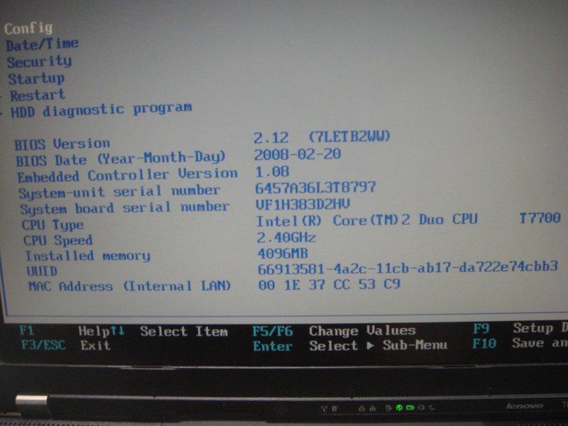 LENOVO ThinkPad T61p 15.4吋 雙核心 T7700 2.4Ghz/DDR2 4G / 250G