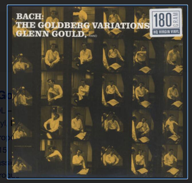 Bach, Glenn Gould – The Goldberg Variations(黑膠唱片ＬＰ-889397555