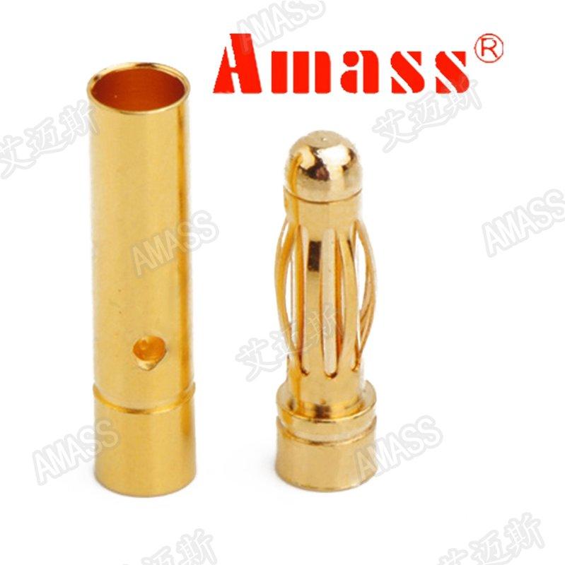 "RC小棧" Amass出品高品質3mm/3.0mm金插/對 鍍24K真金