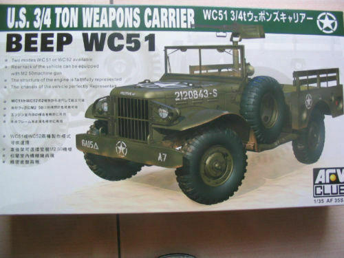 AFV Club 戰鷹 1/35 二戰美軍WC51 3/4 中型卡車 武器搬運車 國軍有用