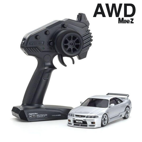 亞丁RC 32616S MINI-Z AWD NISSAN SKYLINE GT-R NISMO(R33) Silver 