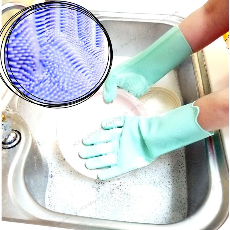 【A432】全新洗碗神器 起泡軟刷 洗碗手套刷 硅膠 矽膠 耐磨耐高溫 清潔 防燙 手套 魔術矽膠