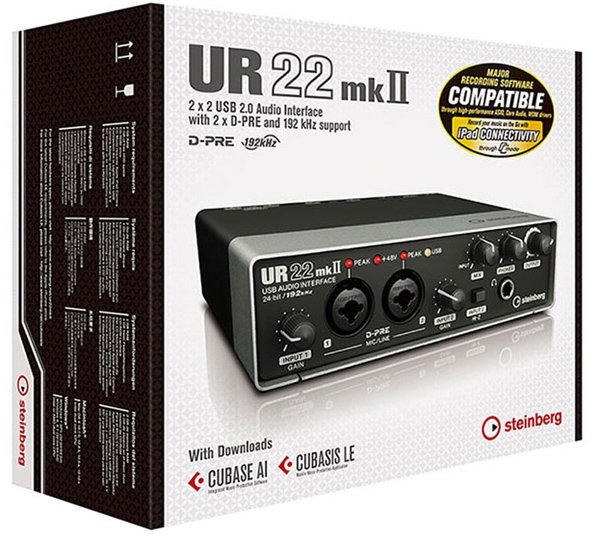 造韻樂器音響- JU-MUSIC - 全新 steinberg UR22 MKII 錄音介面 Interface 新到貨