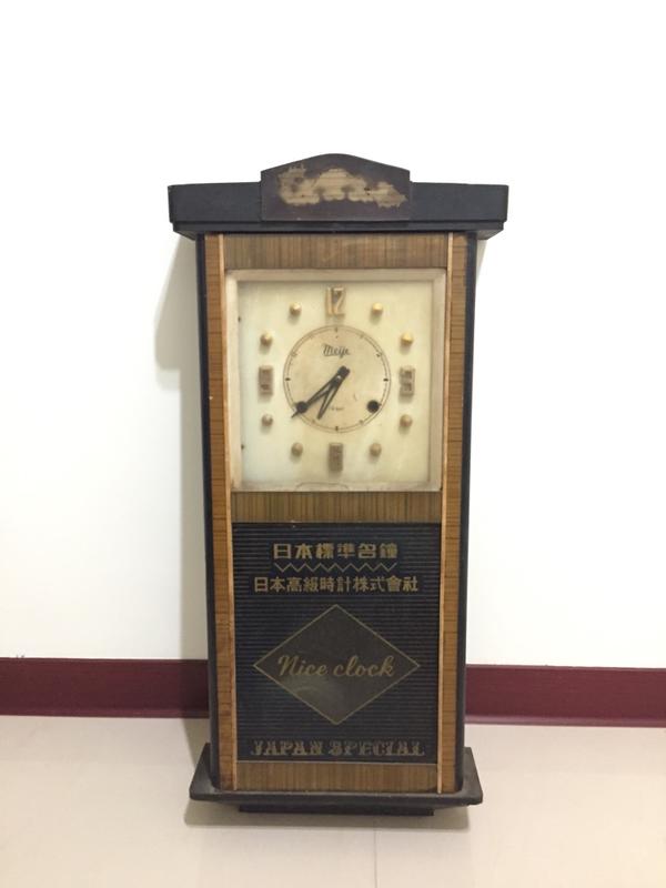 古董 明治 muji 掛鐘 發條鍾 14day 日本標準名鐘 日本高級時計株式會社