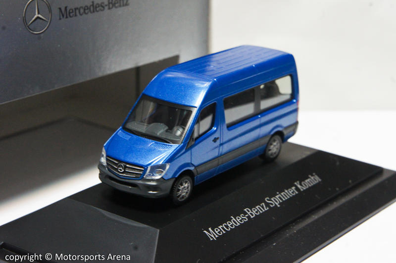 【特價現貨】賓士原廠 1:87 Herpa Mercedes Benz Sprinter van 藍 / 金 / 深灰