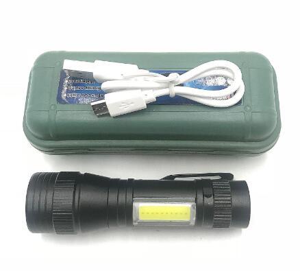 【可面交】鋁合金COB+XPE LED強光手電筒手電筒 迷你小手電筒 USB充電