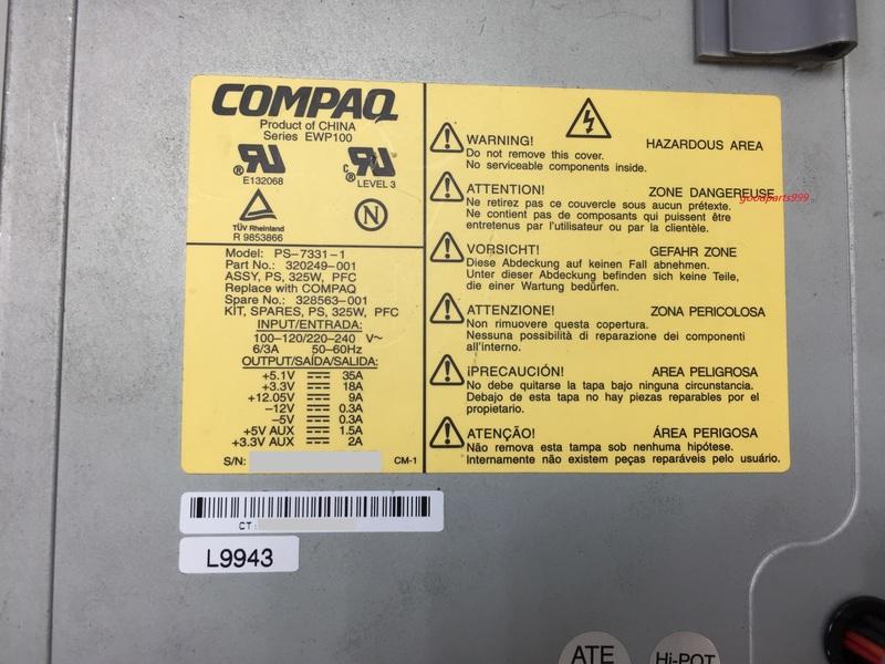 《GoodParts》Compaq ProLiant ML350 325W Power 電源供應器320249-001