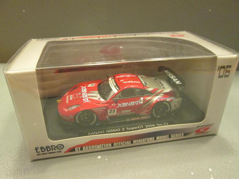 【車藏館】1:43 EBBRO Nissan XANAVI Nismo Z Super GT 2006 No. 23