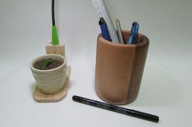 胡桃木，山毛櫸  原木 手作 筆筒