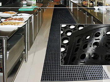 EZMAT 橡膠重板 廚房吧檯專用地墊 抗油汙 抗疲勞 廚房防滑墊 星巴克 防滑墊