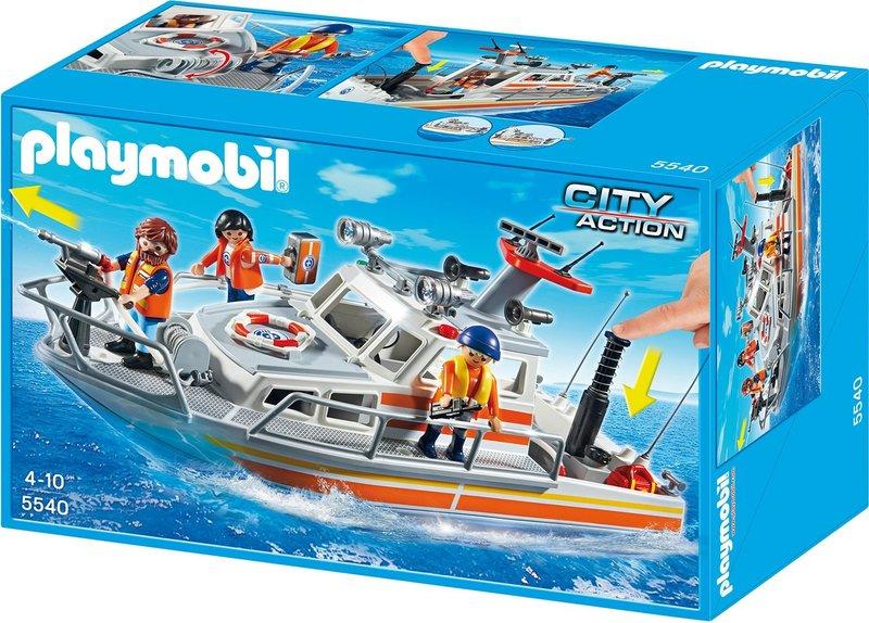 【7.5摩堡】新品 德國 playmobil #5540  消防救生艇  船 救生員 玩具非樂高 模型遊艇
