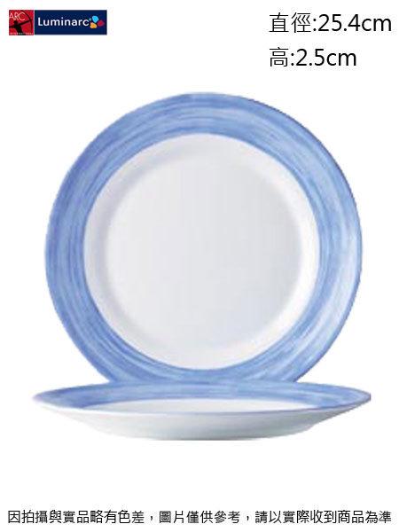 法國樂美雅 藍刷彩餐盤~連文餐飲家>餐具的家 平盤 腰子盤 湯盤 碟 皿 強化玻璃瓷 3773