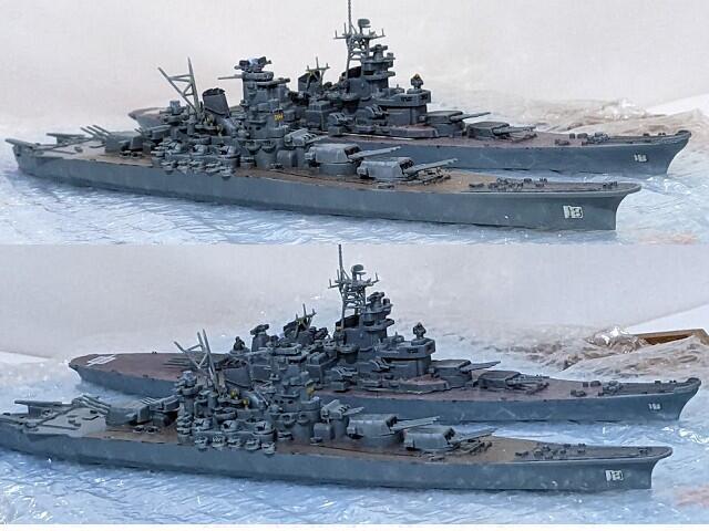 大和號戰艦 Yamato  密蘇里號戰艦 USS Missouri 小號手成品模型 1/900
