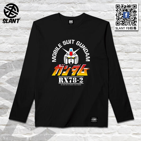 SLANT 機動戰士ガンダム 長袖T恤 日本動畫鋼彈 RX-78-2 長袖柔棉T恤 MOBILE SUIT GUNDAM