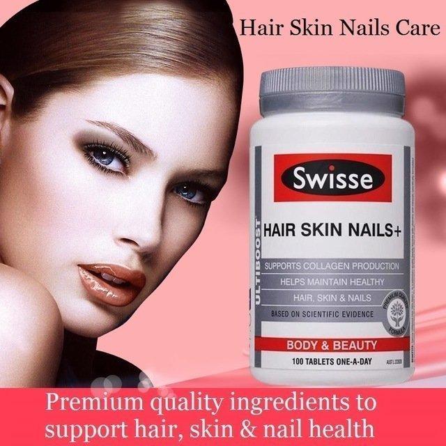 澳洲 Swisse Hair Skin Nails 膠原蛋白錠 100顆 (尼可基曼代言)
