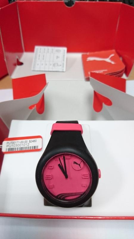 PUMA立體腕錶--嬌豔粉原價$2480