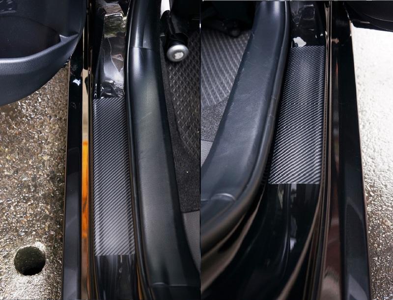 Toyota 2014~ 2016~ 11.5代&11代 Altis 後門 車門檻迎賓踏板保護貼 4D碳纖維