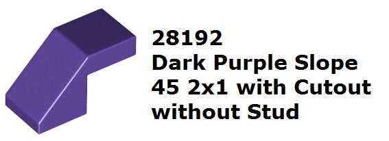 【磚樂】 LEGO 樂高 28192 6166863 Slope 2x1 with Cutout 深紫色平滑切角