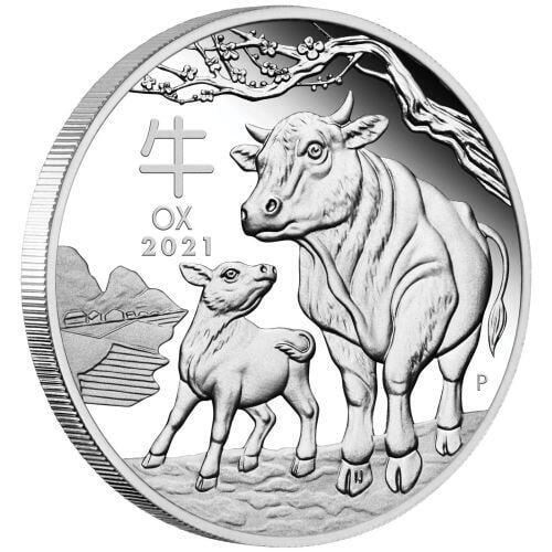 澳洲 紀念幣 2021 2oz 牛年生肖紀念銀幣 BU