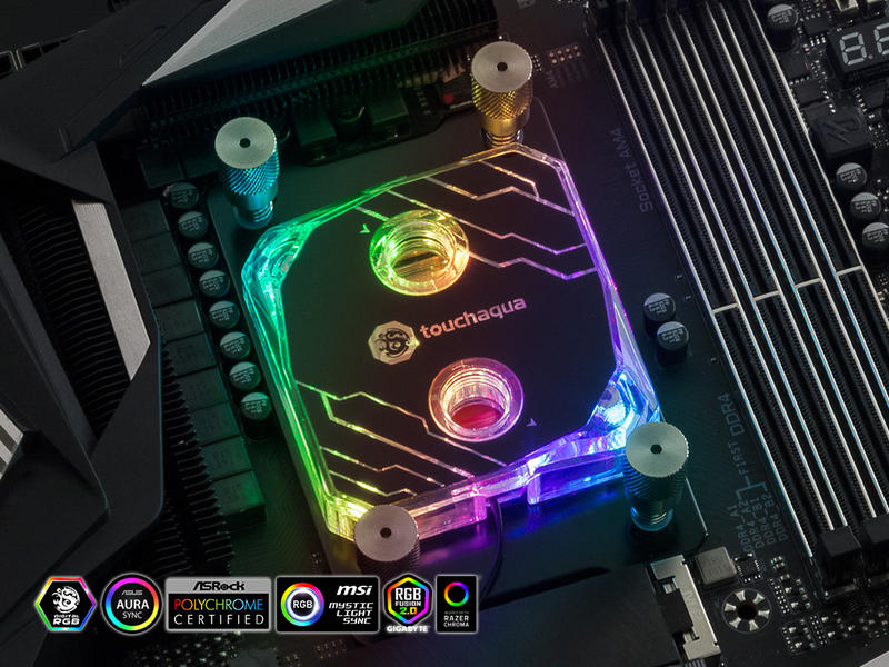 Bitspower BPTA-CPUMS-V2-SKA幻彩RGB CPU水冷頭MS AMD專用-台灣製銅材質