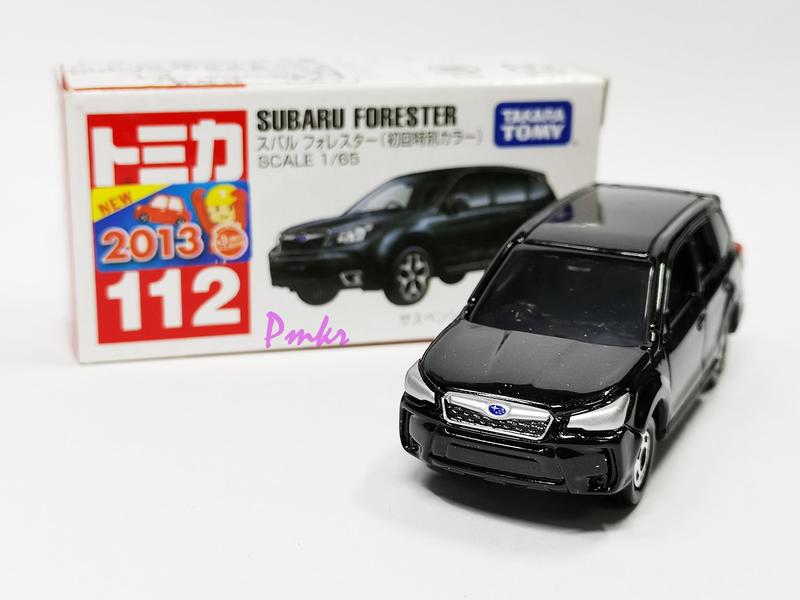 【Pmkr】 TOMICA No.112 - Subaru Forester 初回 黑色 速霸陸 森林人 四代 新車貼紙