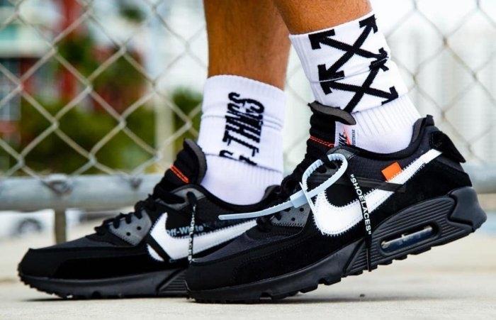 S.G NIKE AIR MAX 90 OFF-WHITE 2.0 THE TEN 黑白男女鞋AA7293-001