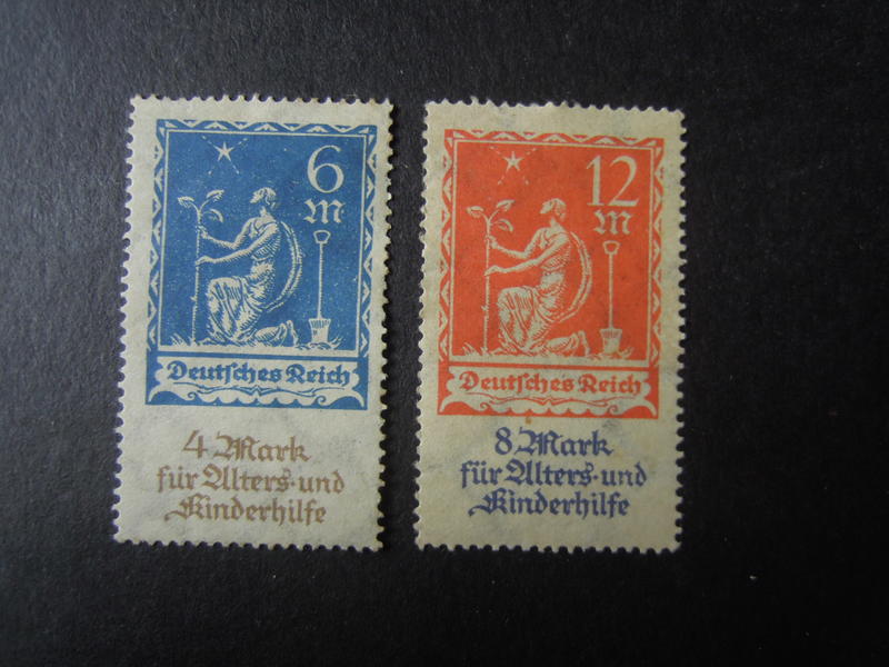 德意志1922「古典票」2全(庫位V2)