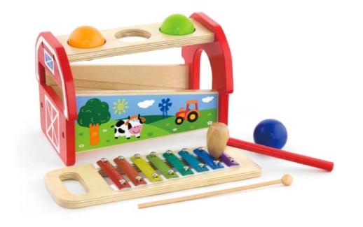 【球體敲打組+樂器】教具、玩具、智能、建構、安全、專注、手眼協調