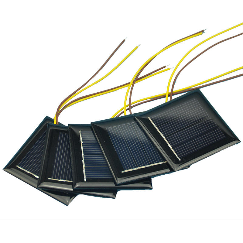 450364^DIY太陽能電池板，2V 130MA太陽能板，帶15CM線，54*54mm大小，為綠色能源的未來之路助力 