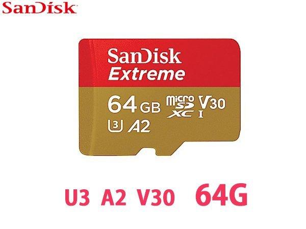 「阿秒市集」Sandisk Extreme MicroSDXC TF 64GB A2 U3 170M 記憶卡 無轉卡