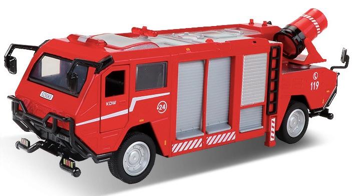 凱迪威合金工程車金屬模型1:50雙頭雲梯消防車兒童玩具汽車開窗盒
