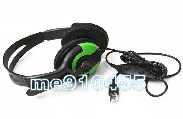 【PS3 PC 耳機】PC電腦耳機 PS3有線耳機 PS3耳麥 麥克風 黑綠  有現貨