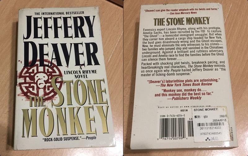 The Stone Monkey Jeffery Deaver ISBN 0-7434-6054-5