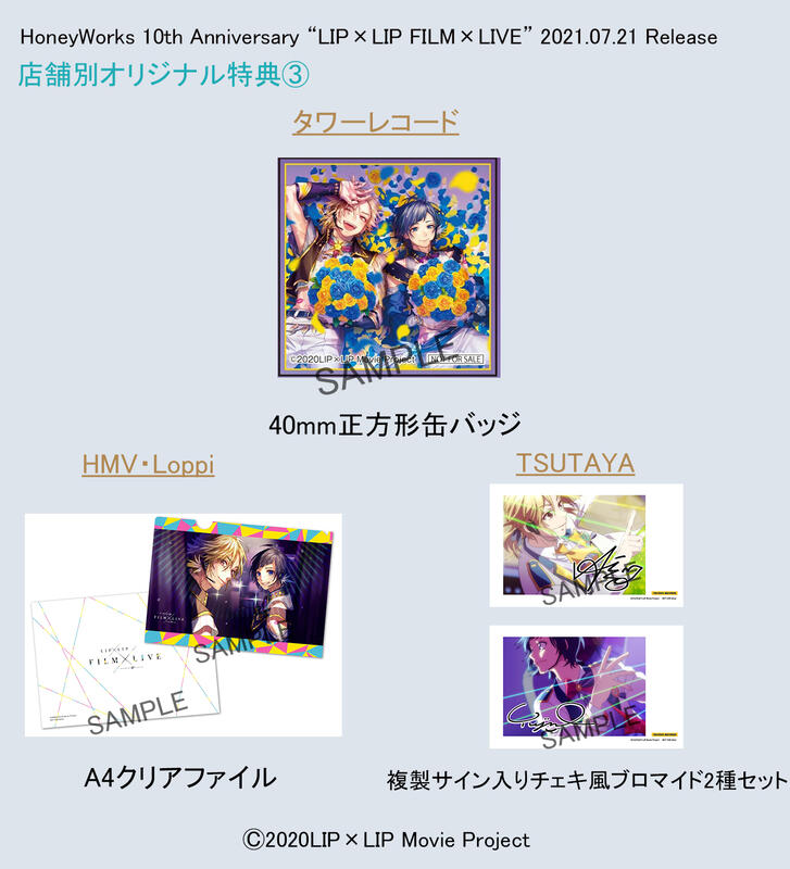 ☆代購☆店鋪特典版動畫電影HoneyWorks 10th週年「LIP×LIP FILM×LIVE