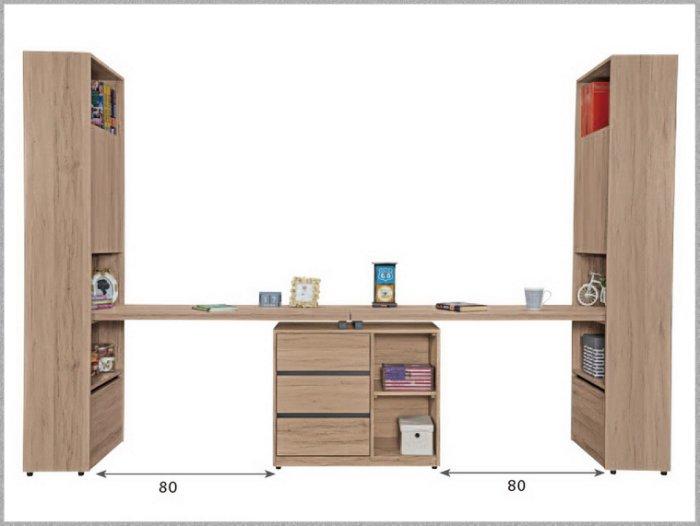 【DH】商品貨號VC606-7商品名稱《祖克》9.9尺雙人組合書桌櫃(圖一)門內開附一片隔板.台灣製.主要地區免運費