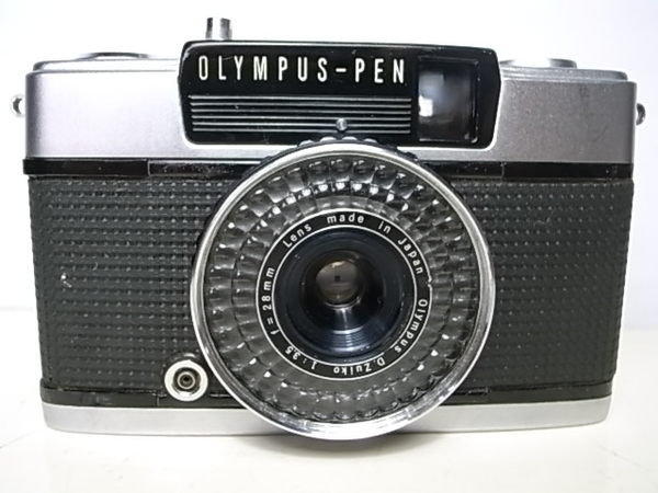 日本攜回稀有精緻札實OLYMPUS–PEN EE-3 半格72張全金屬機械相機,焦距28mmf3.5.鏡頭清潔.